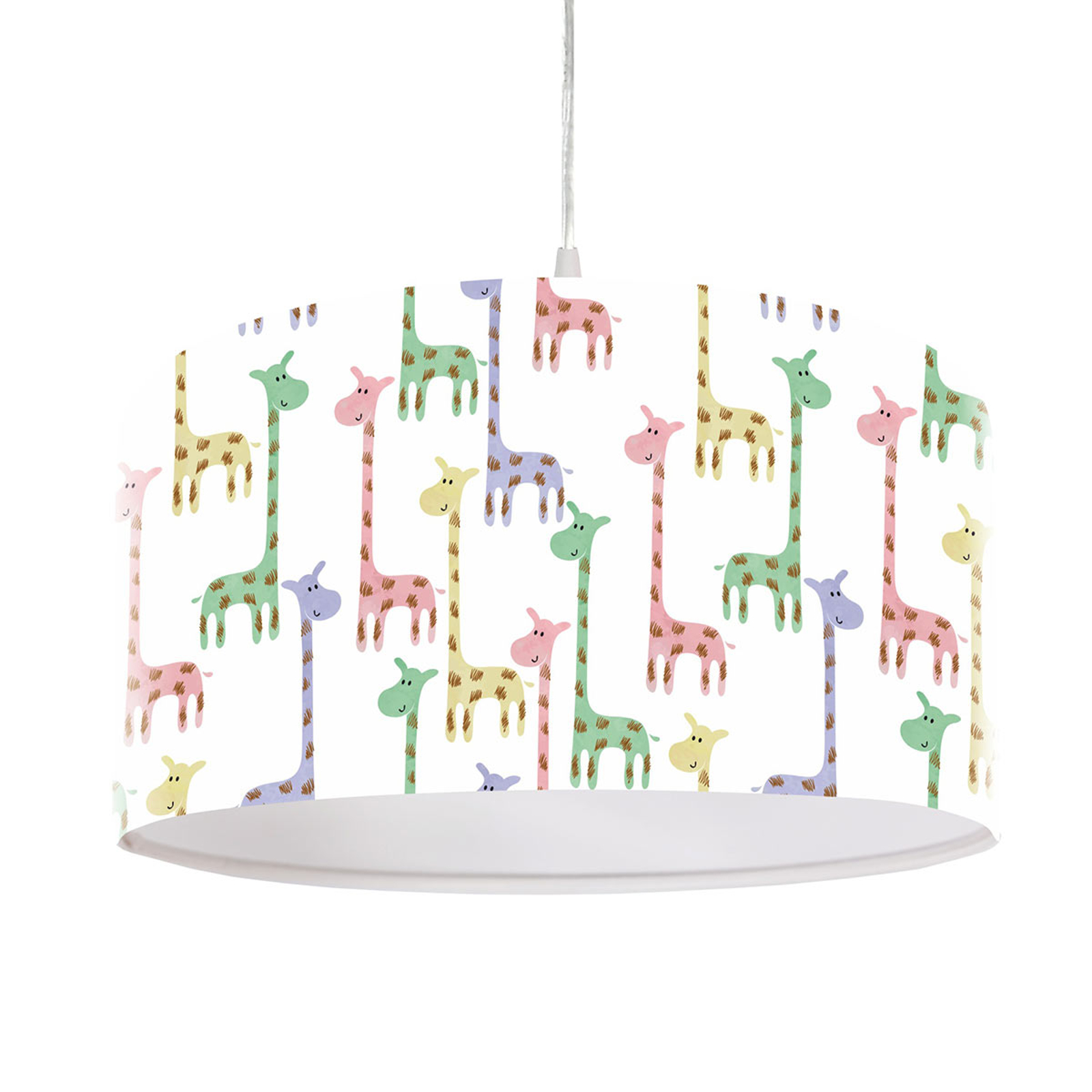 Hänglampa Giraff med tryckt skärm Ø 40 cm