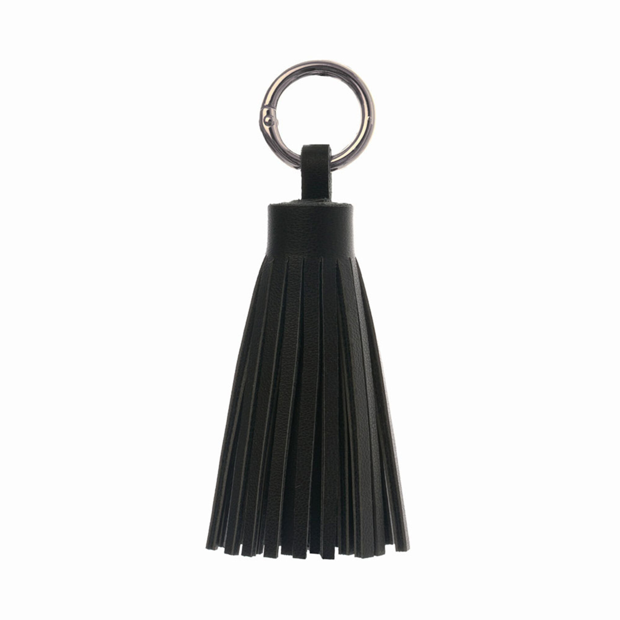 Tassel Black PU Silver Metal, ONE SIZE