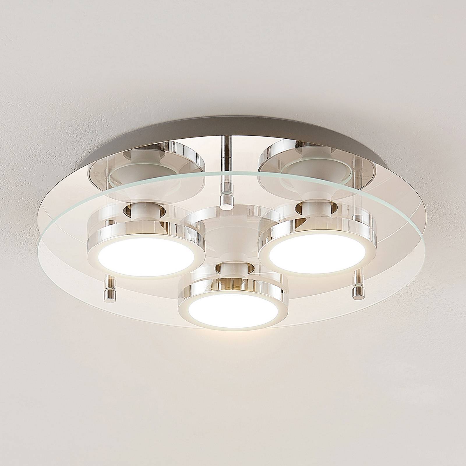 Lindby Gabryl LED-taklampa, 3 lampor, rund