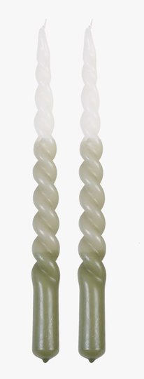 Twisted tricolor kronljus multi/grön