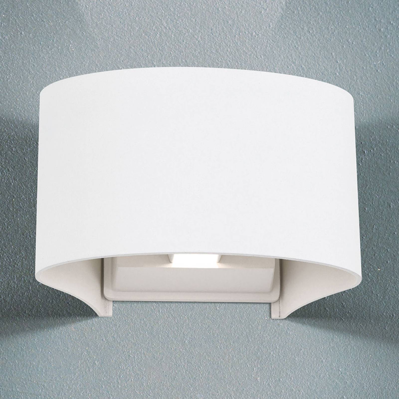 LED-utomhusvägglampa Greta, up/down, vit