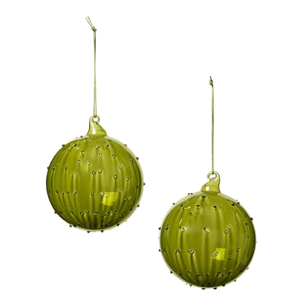 Broste Copenhagen - Dot Julpynt 10 cm 2-pack Grön