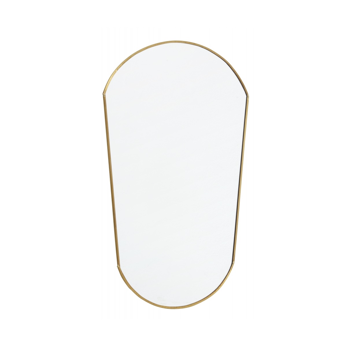 Oval spegel antik guld Nordal