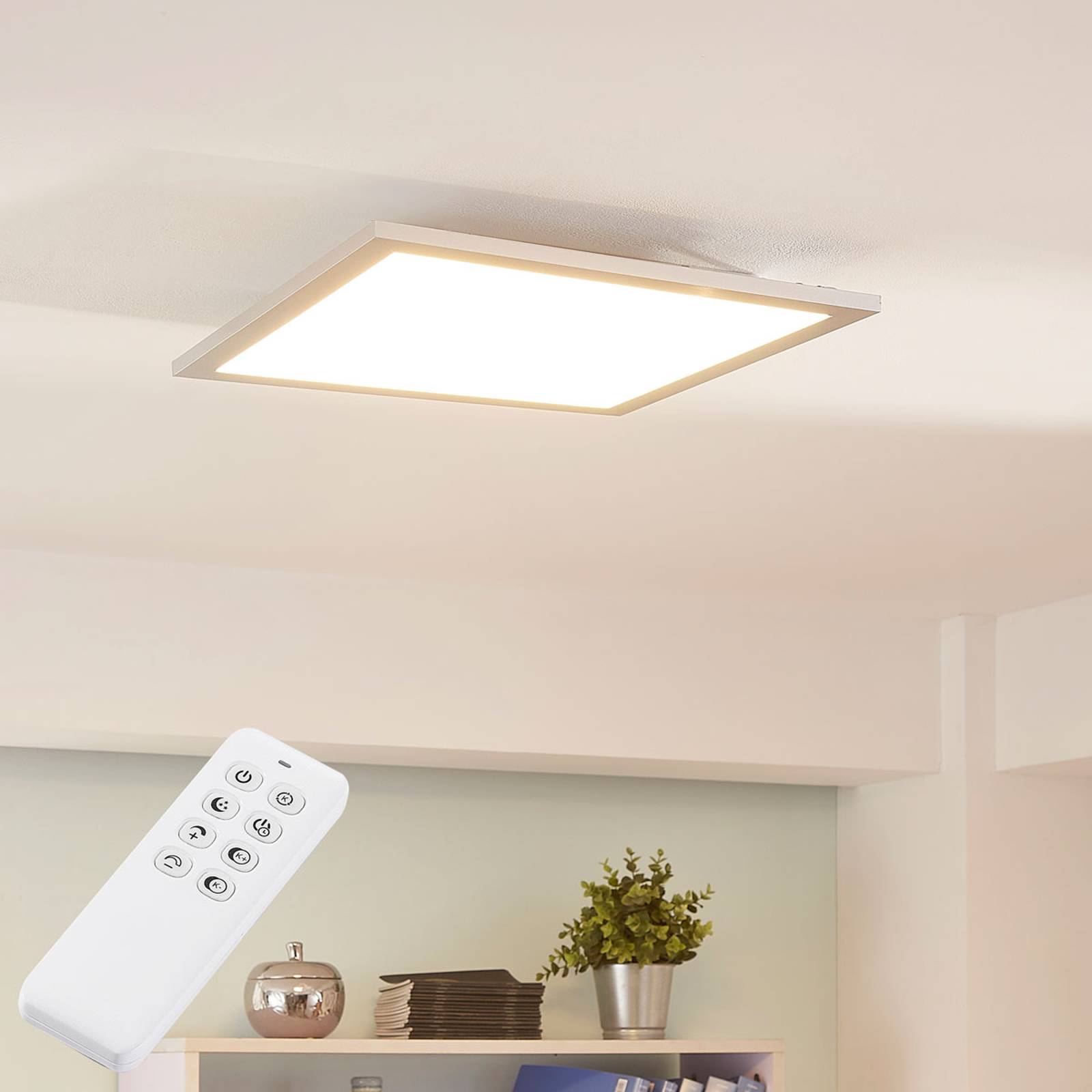 Arcchio Lysander LED-panel, CCT, 39 cm, silver