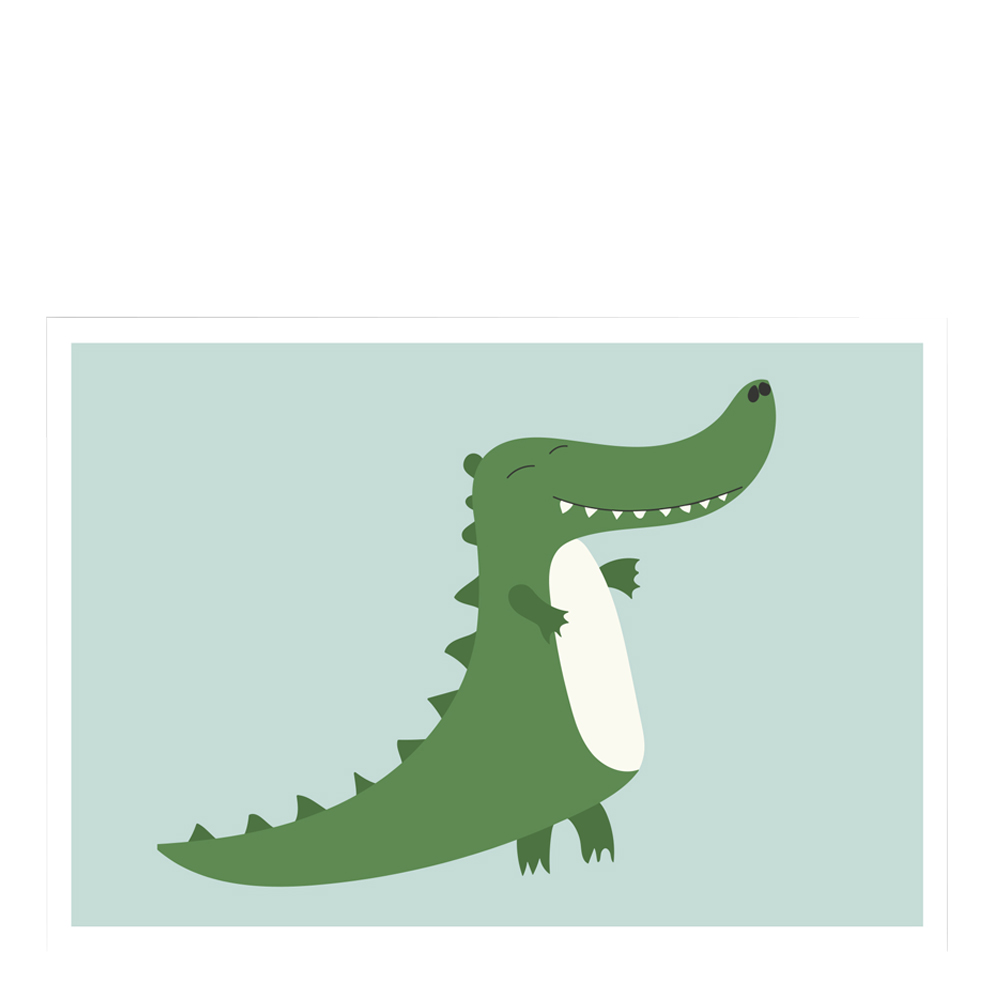 Kunskapstavlan - Poster Mini Print A5 Krokodil