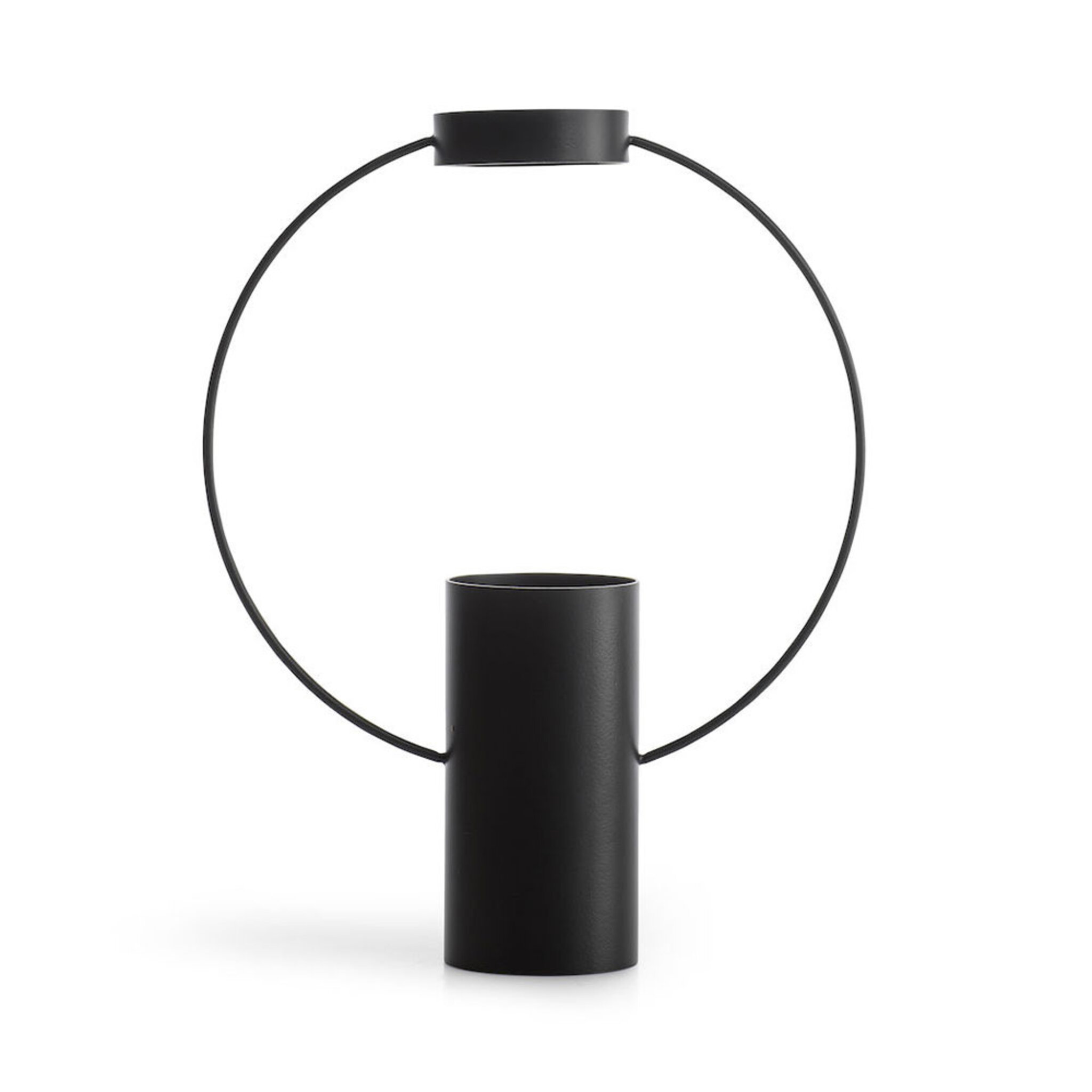 Moon vas liten mattsvart, H 210 mm B 165