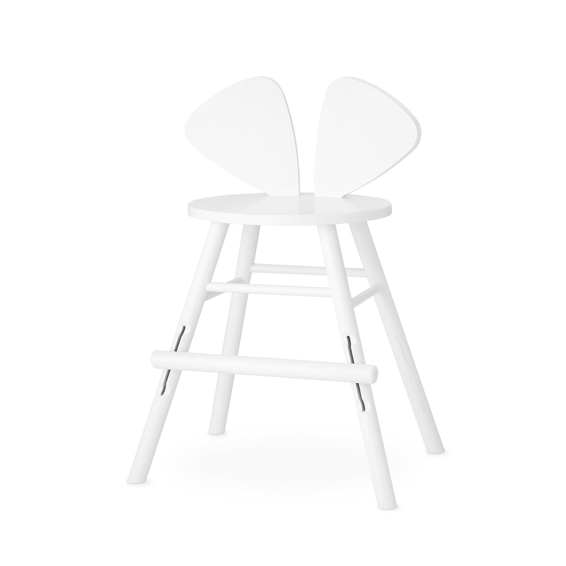 MOUSE CHAIR JUNIOR vit matstol Nofred