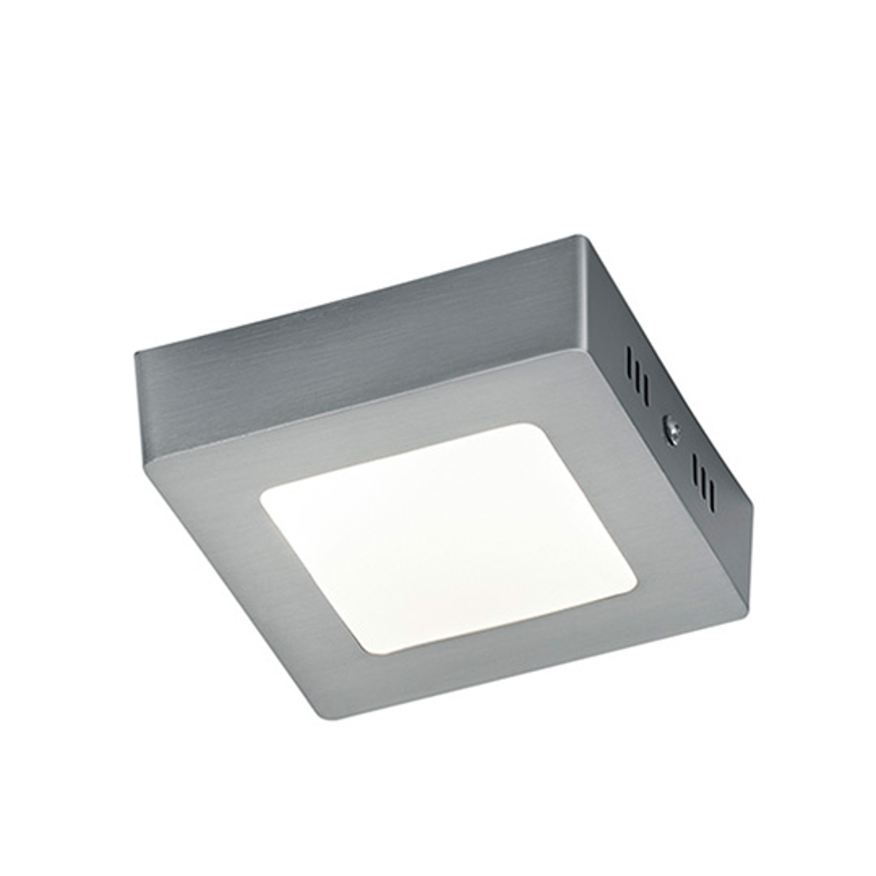 Nickelfärgad LED-taklampa Zeus