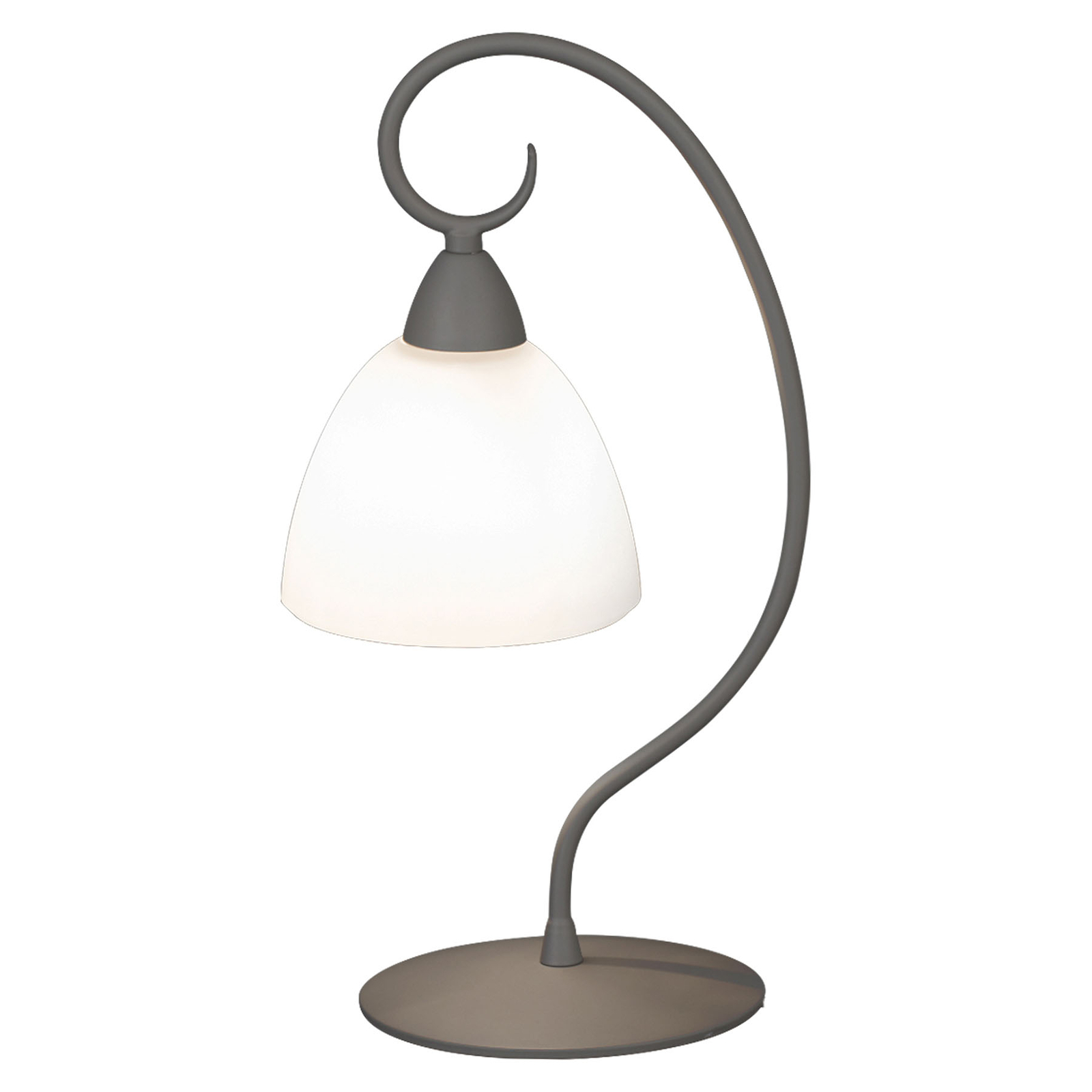 Bordslampa 1790/1L vit satinerad, grå