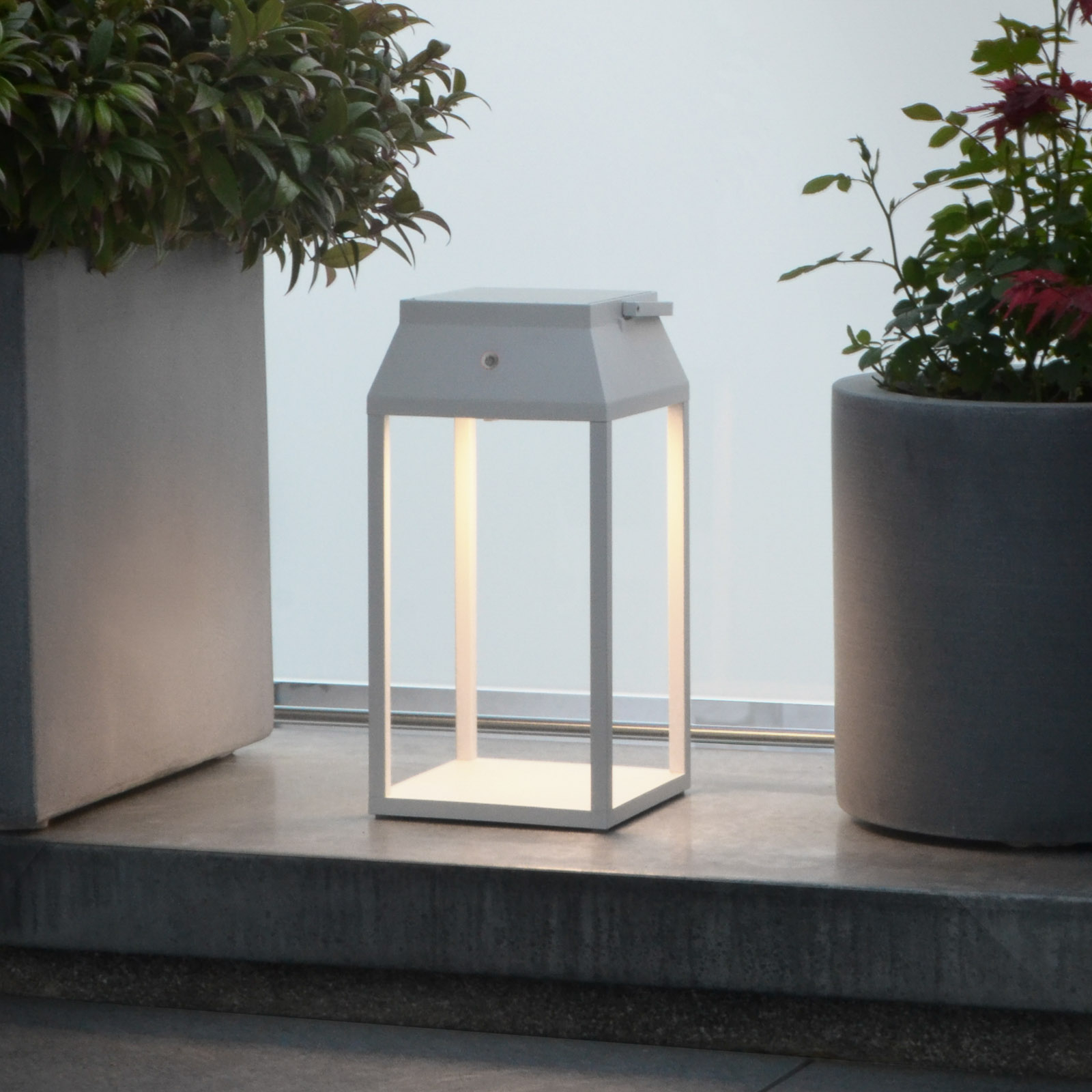 LED-solcellslykta Louis, vit