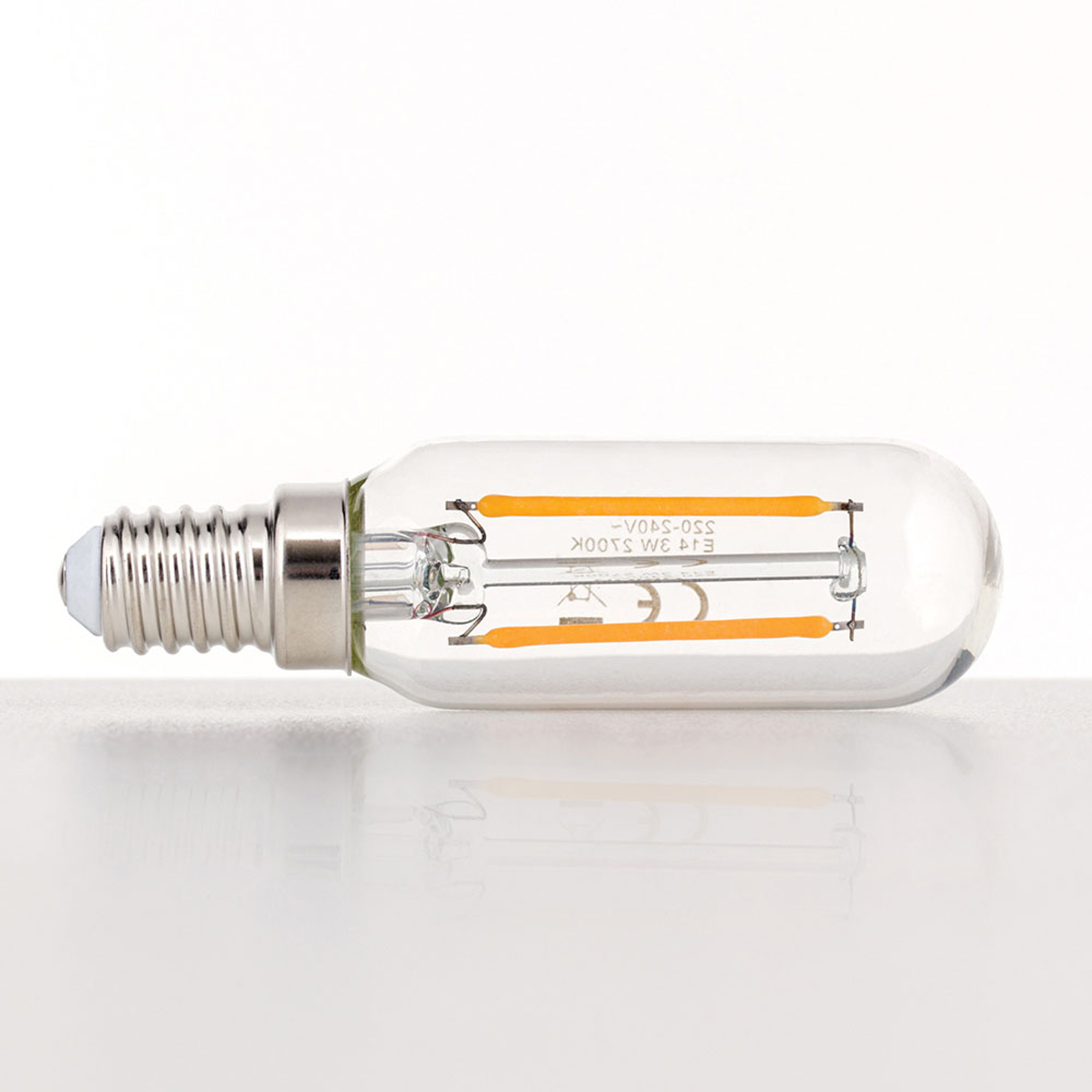 LED-lampa E14 3 W 2 700 K stavform, klar