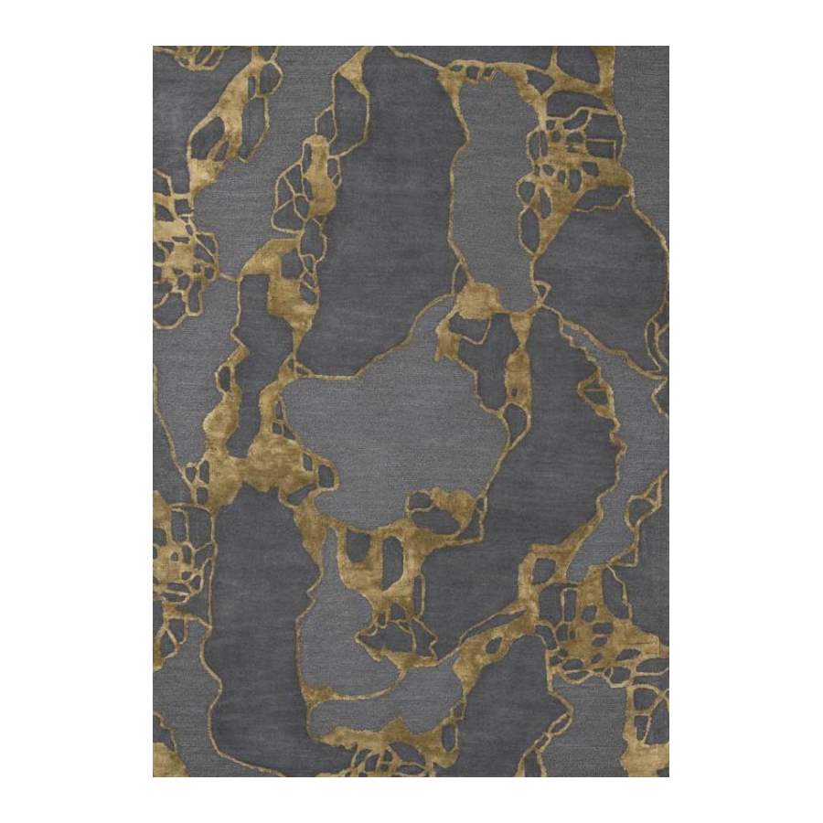 Ull/ Viskosmatta ARCO 170 x 240 cm Ockra, Linie Design