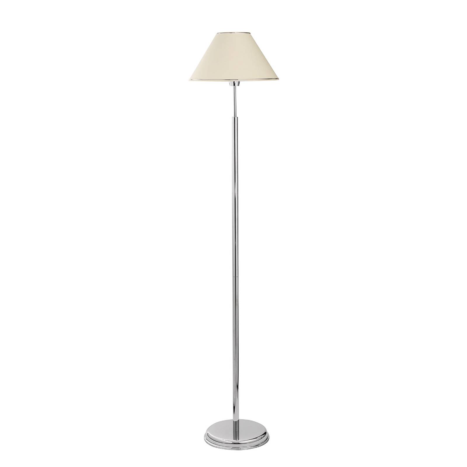 Golvlampa London krom/gräddvit, 1 lampa