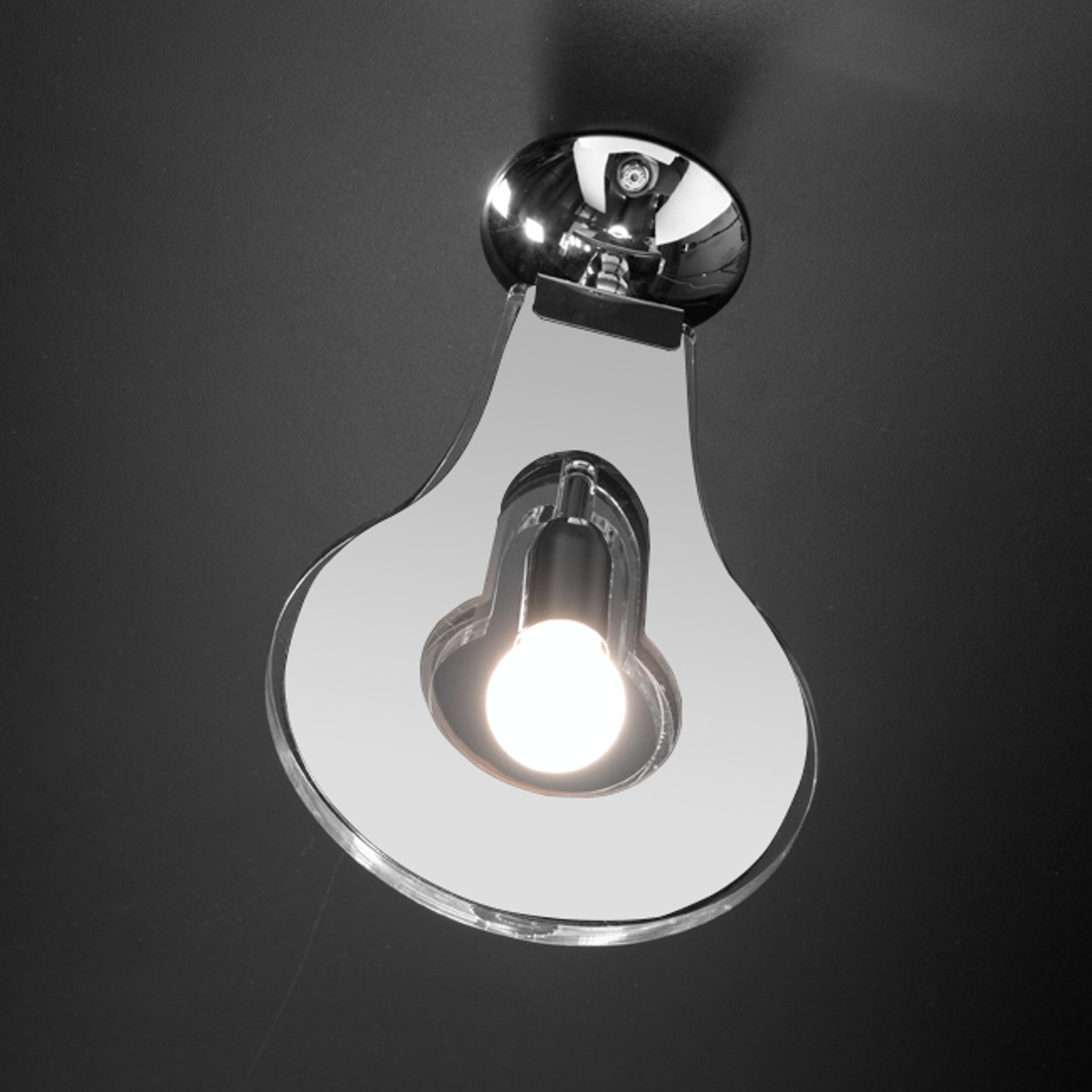Vit, originell taklampa Flat