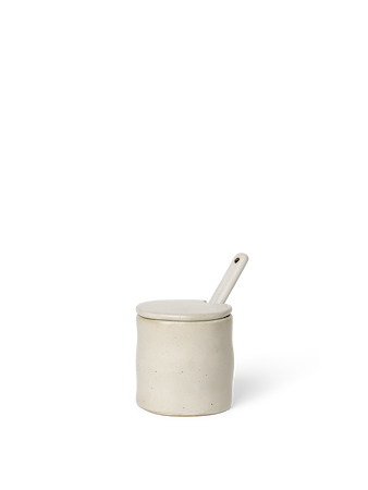 Flow Burk med sked Off-white speckle
