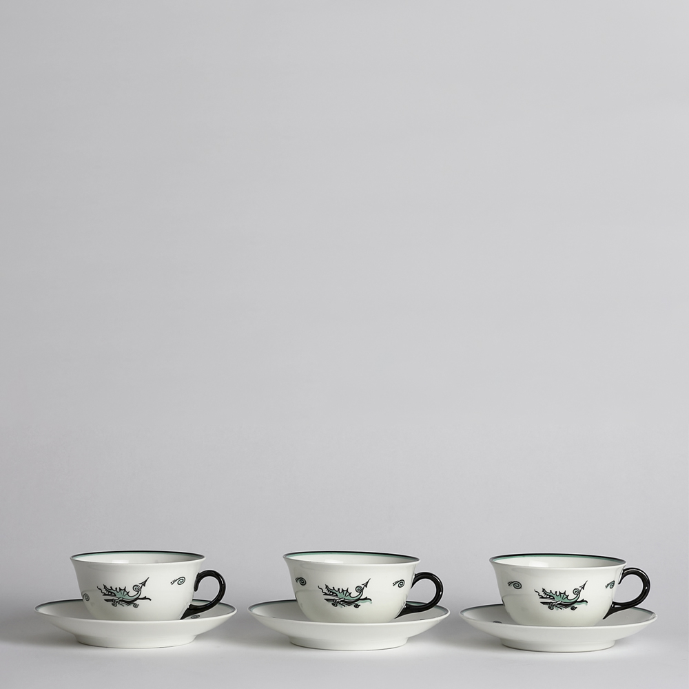 Vintage - SÅLD Kaffekopp/Fat 3-pack