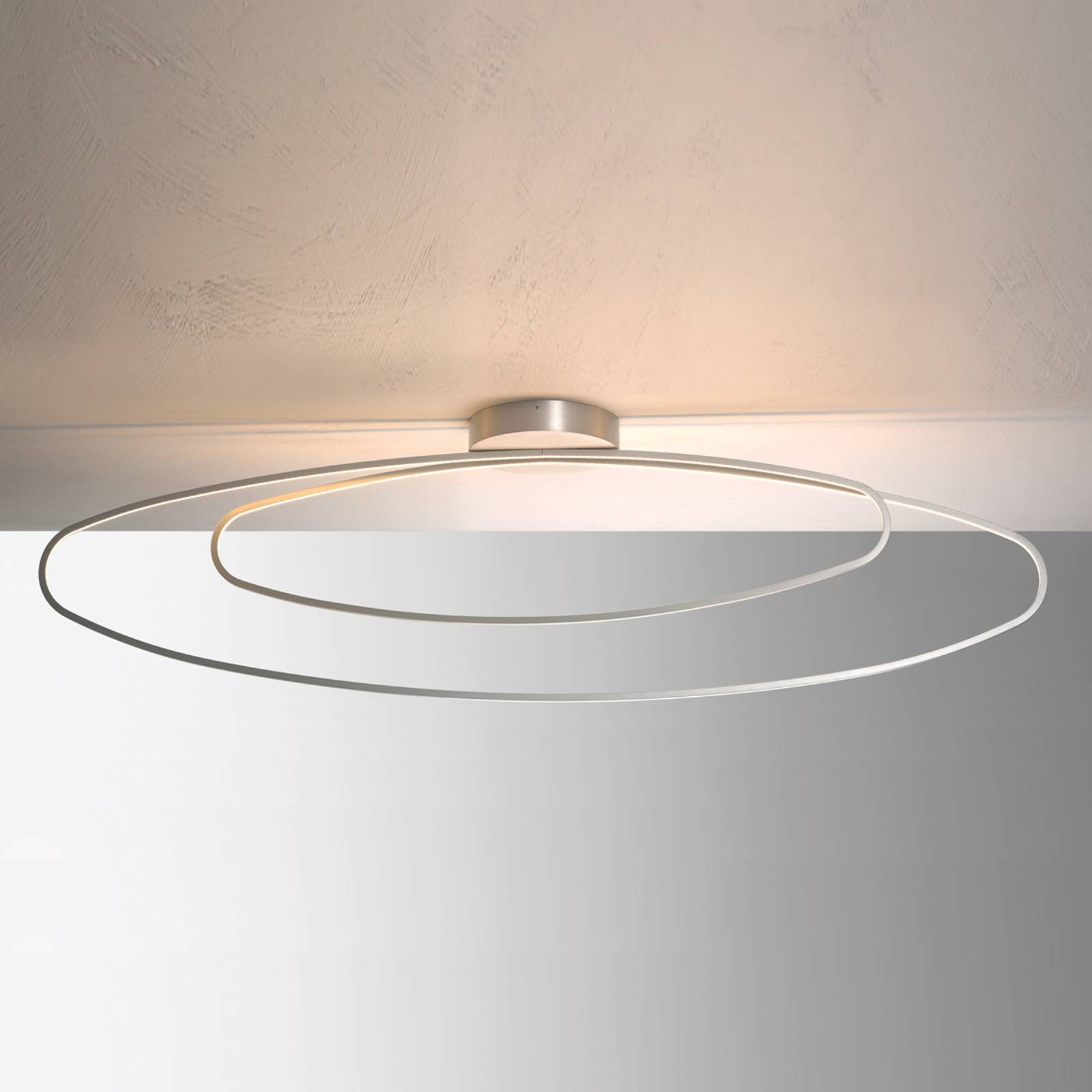 Nätt LED-taklampa Flair, aluminium