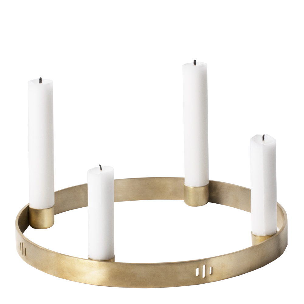 Ferm Living - Circle Ljushållare 25 cm 4 ljus Mässing