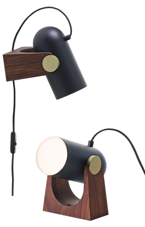 CARRONADE Tak-/vägglampa Svart