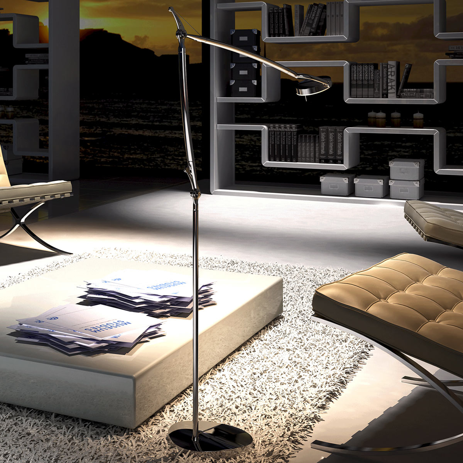 Modern LED-golvlampa Perceval