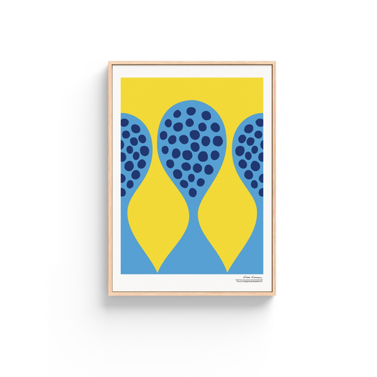 Design House Stockholm Bird´s 1967 Poster no.5 Blå/Gul