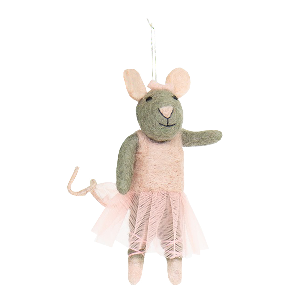 Afroart - Julgranspynt Balettmus Filt 13 cm