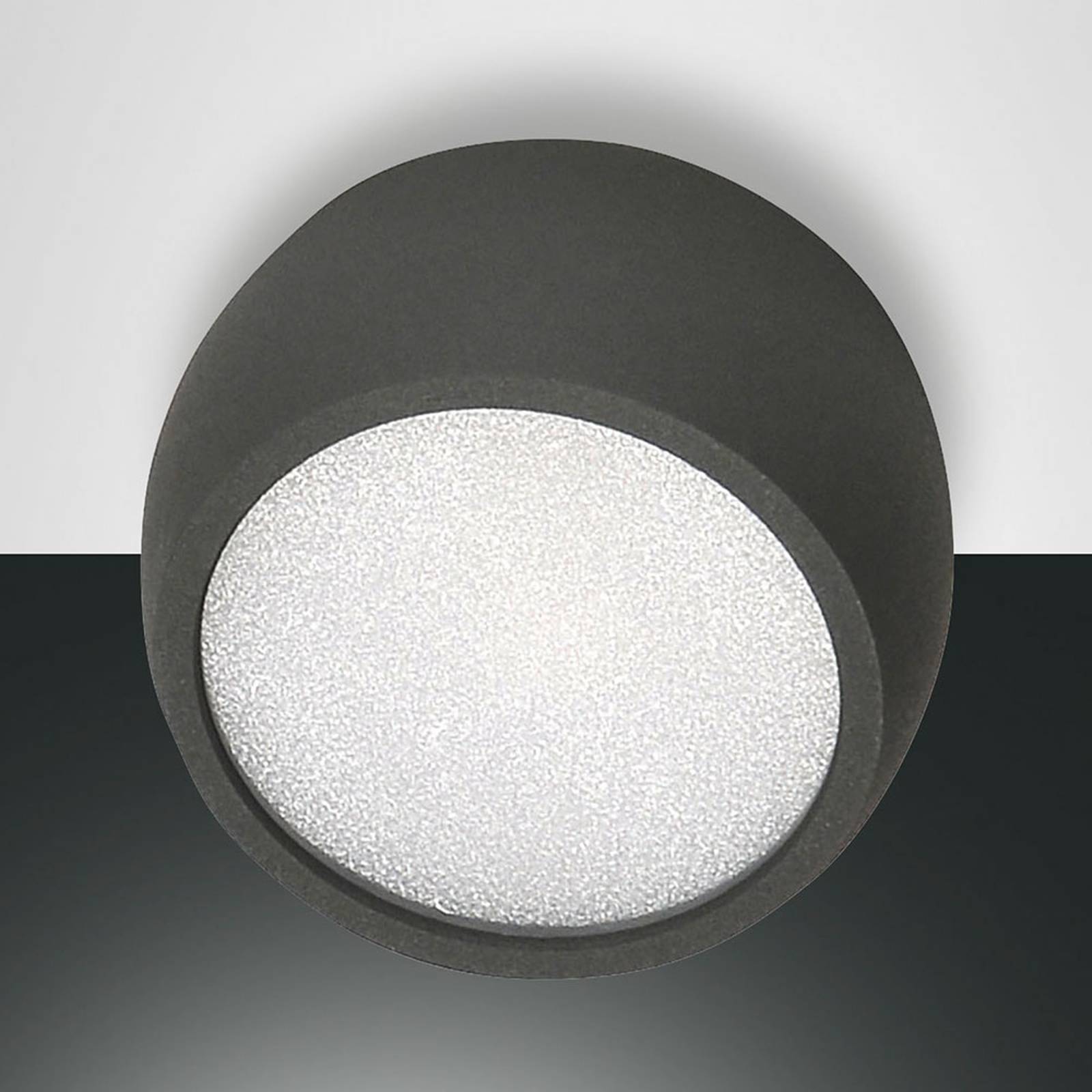 Rund LED-downlight Vasto, antracit