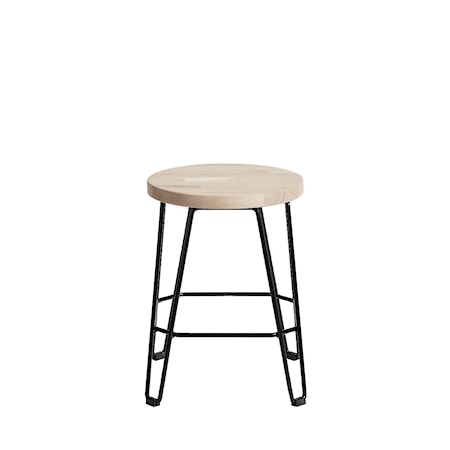 Move Pall 47 Svart/Natur Järn/Ek 47x35 cm