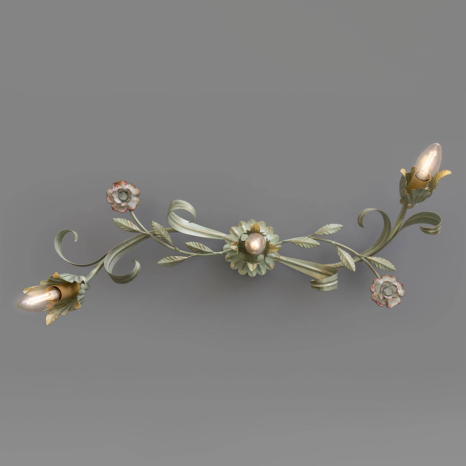 Florentinervägglampa Tulipe, 3 lampor