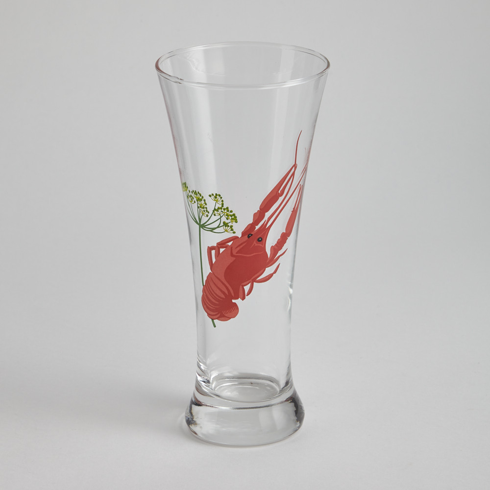 Vintage - Ölglas med Kräftmotiv 18 st