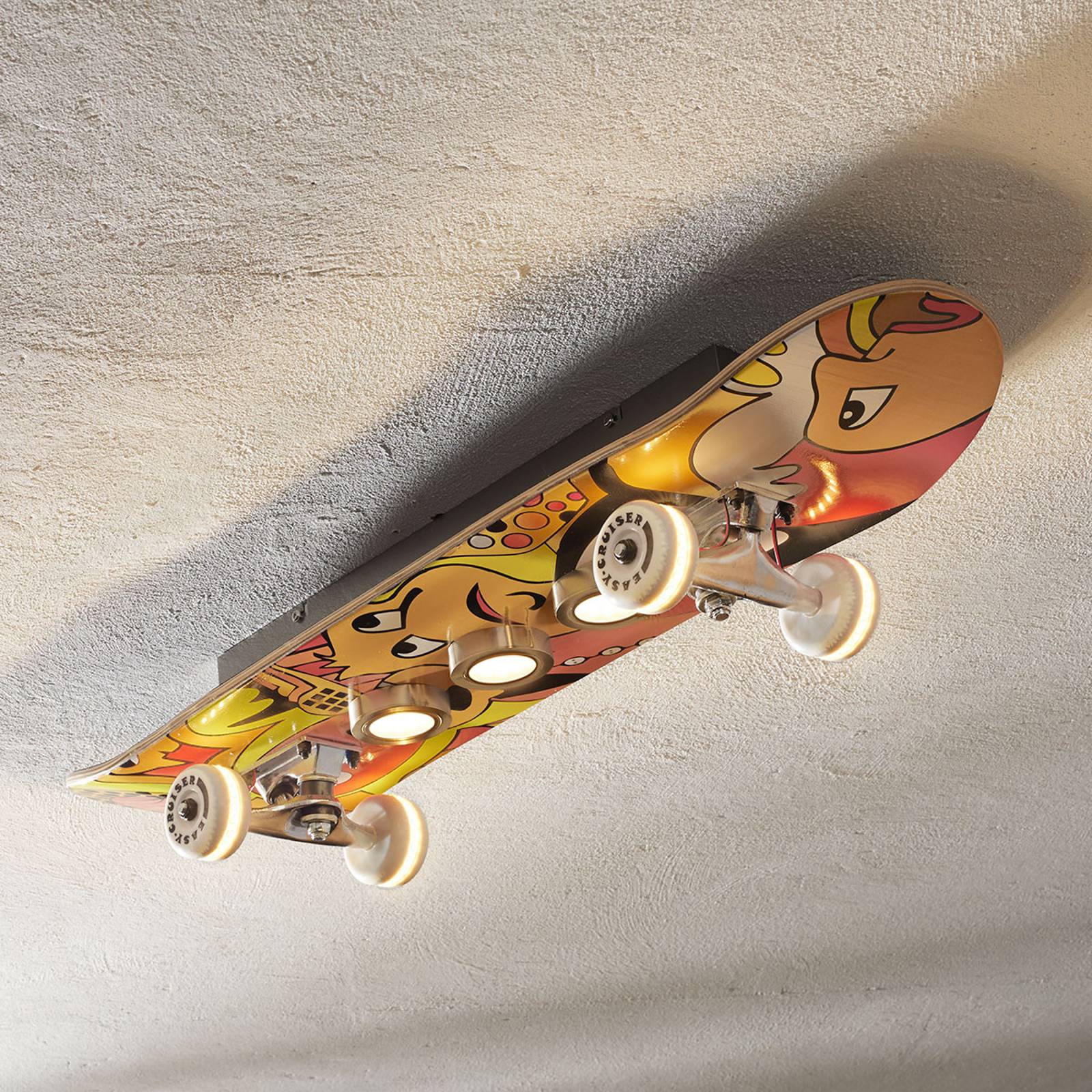Taklampa LED Easy Cruiser i skateboard-look