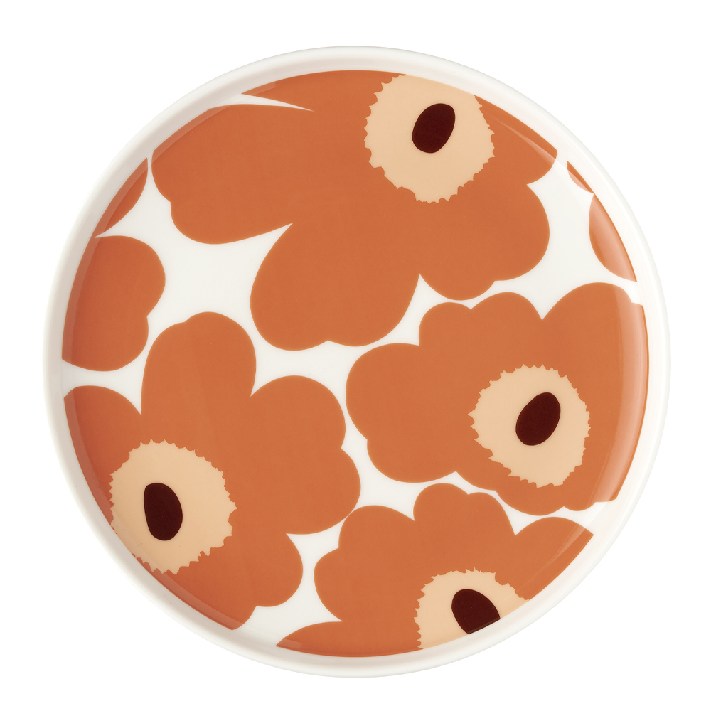 Marimekko - Unikko Tallrik 20 cm Orange/Vit