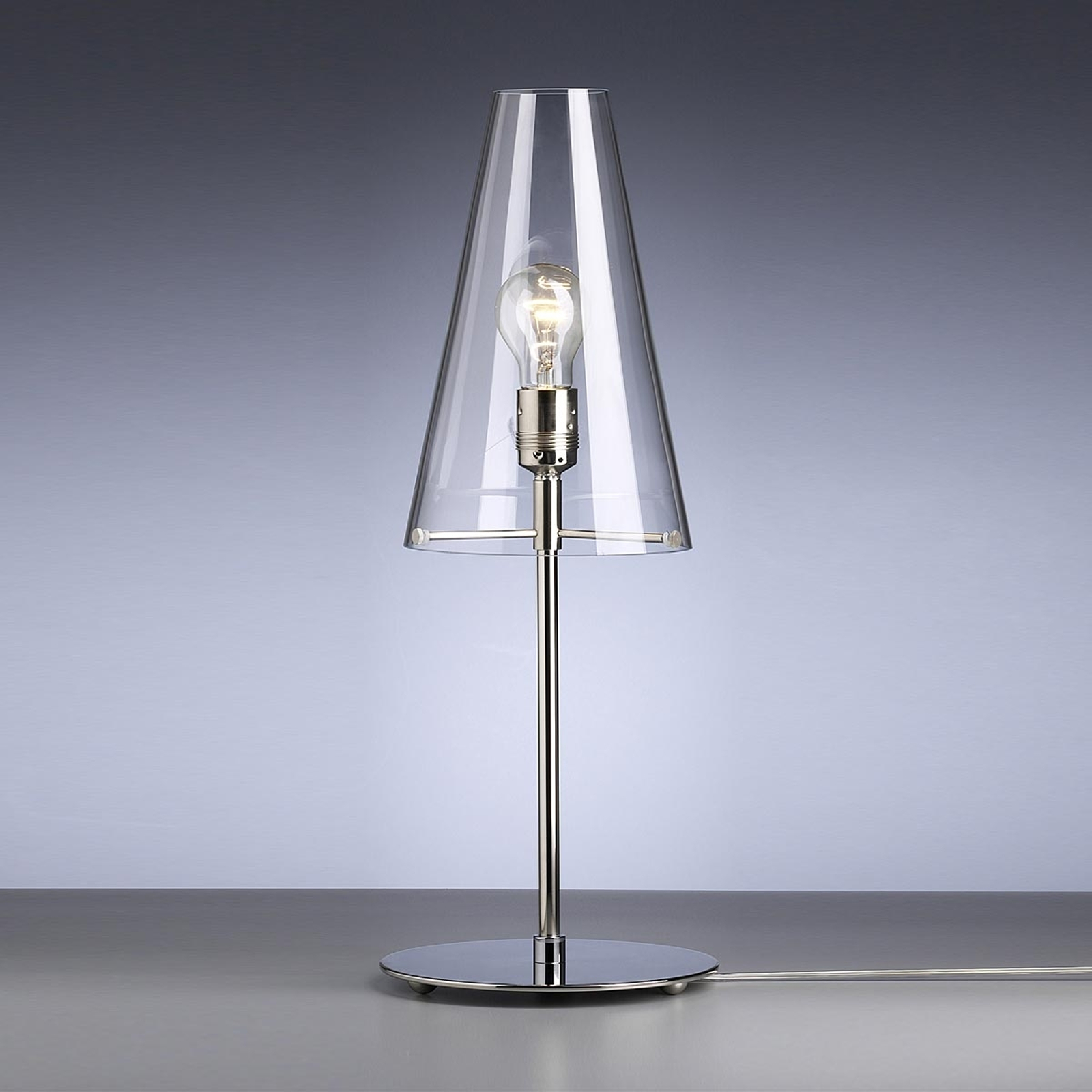 Genomskinlig bordslampa av Walter Schnepel