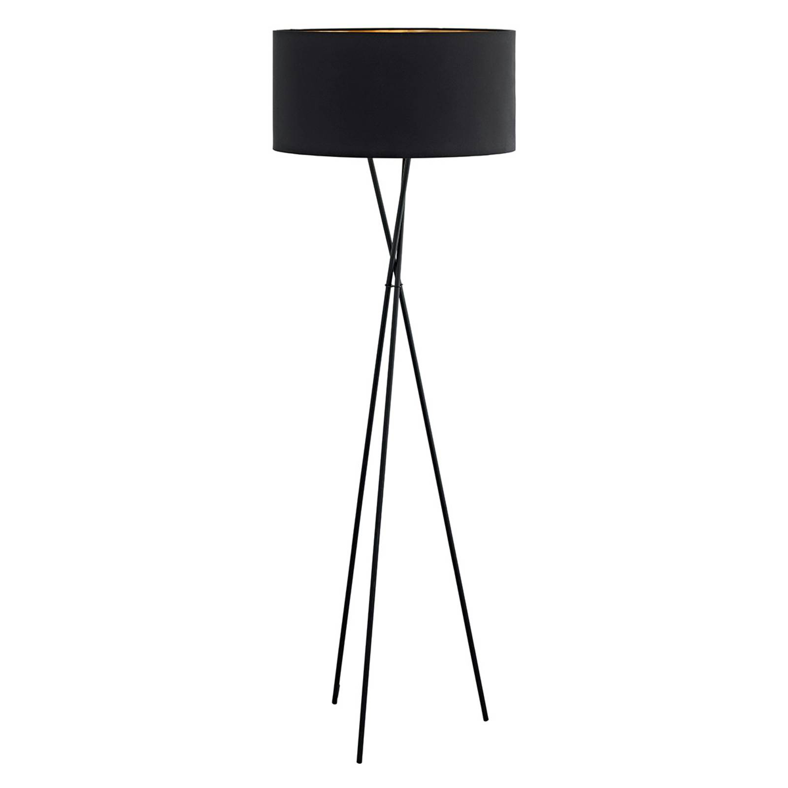 Golvlampa Fondachelli med trebent stativ