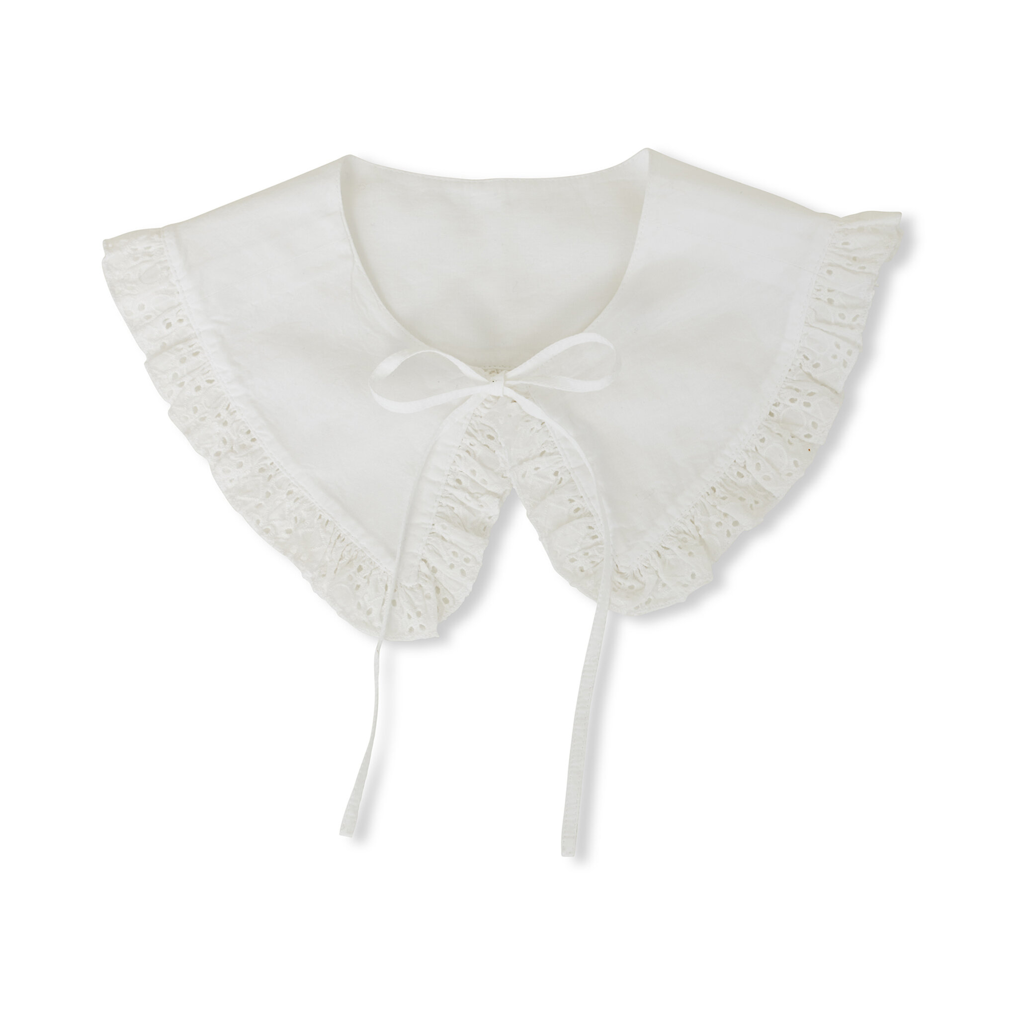 Queens Lace Ruffle Collar, white