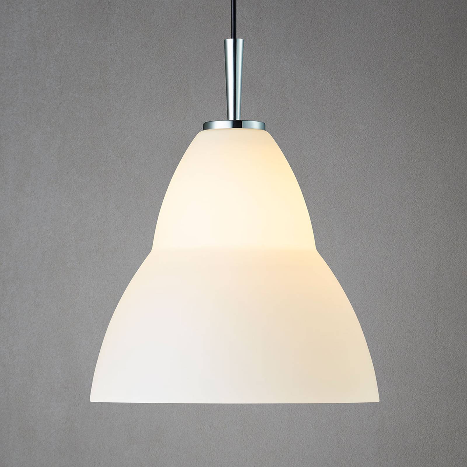 Glas-pendellampa Fico L, Ø 35 cm