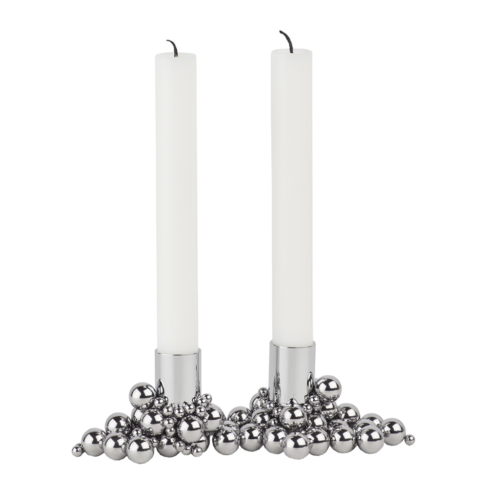 Gejst - Molekyl Ljusstake Magnetkulor 43 cm 2-pack Krom