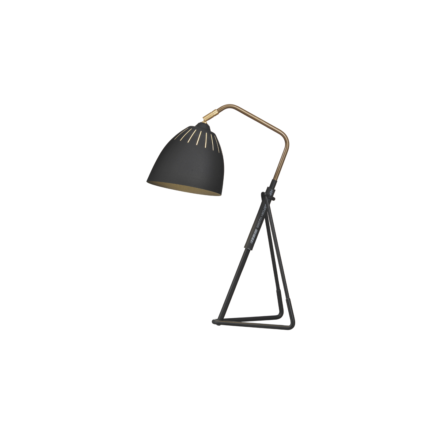 LEAN bordslampa Svart struktur/rå mässing. Örsjö belysning