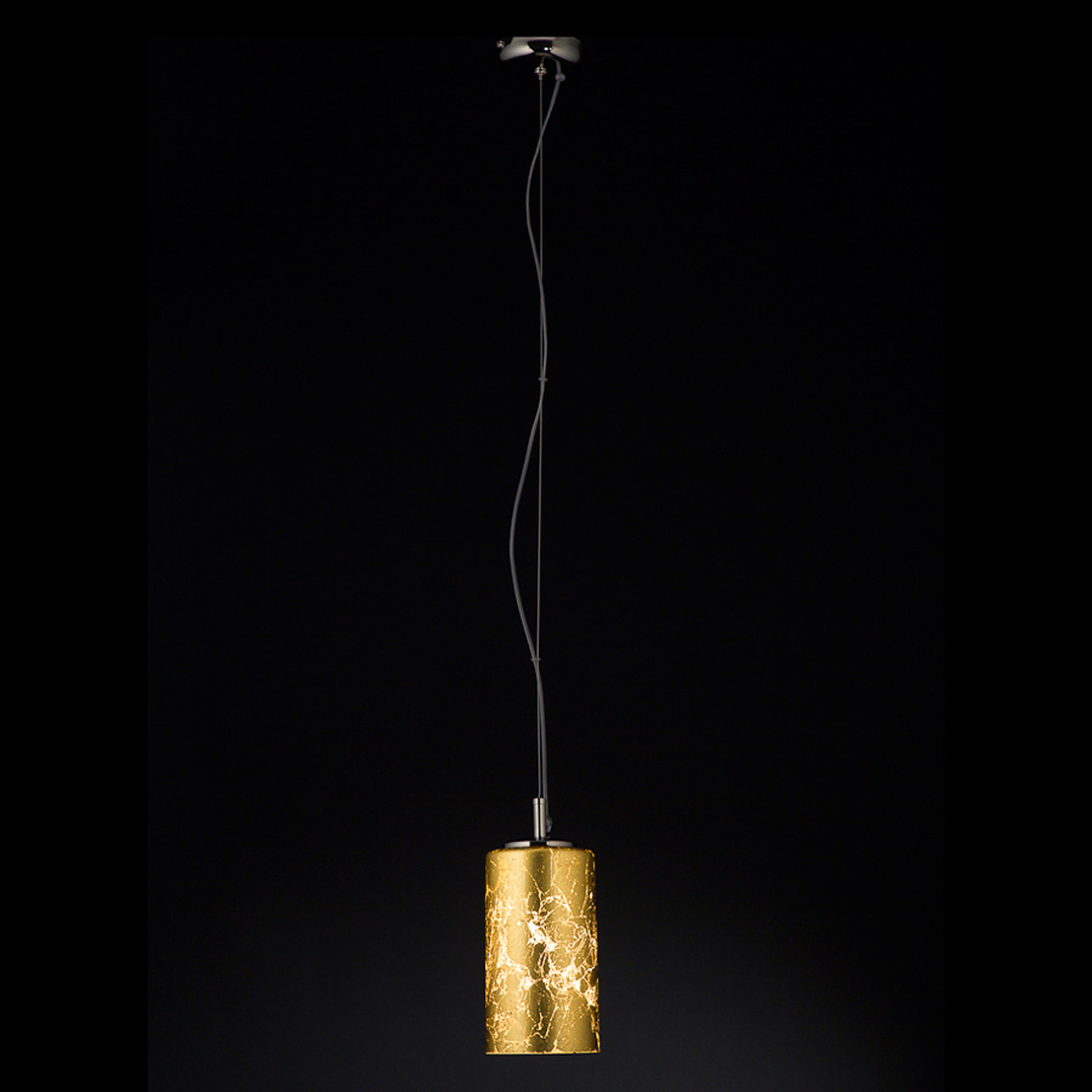 med bladguld - pendellampa Brick