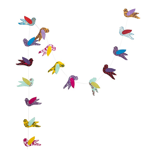 Afroart - Girlang Fågel Papper 135 cm Multi