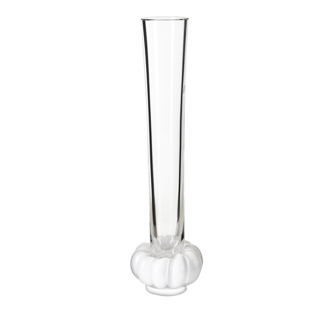 Målerås Glasbruk - Padam Vas 28,5cm Klar/Vit