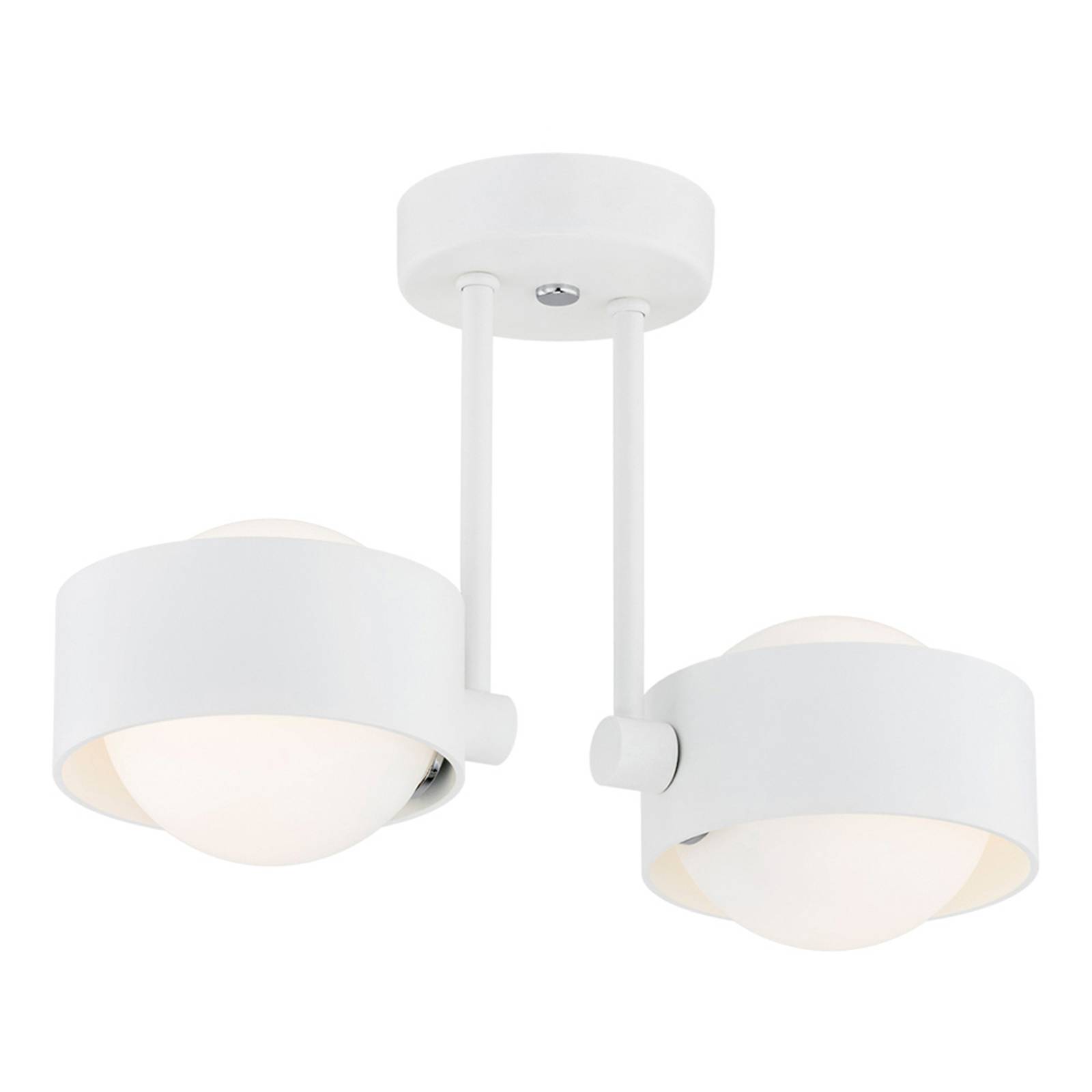 LED-badrumstaklampa Macedo, 2 lampor, vit