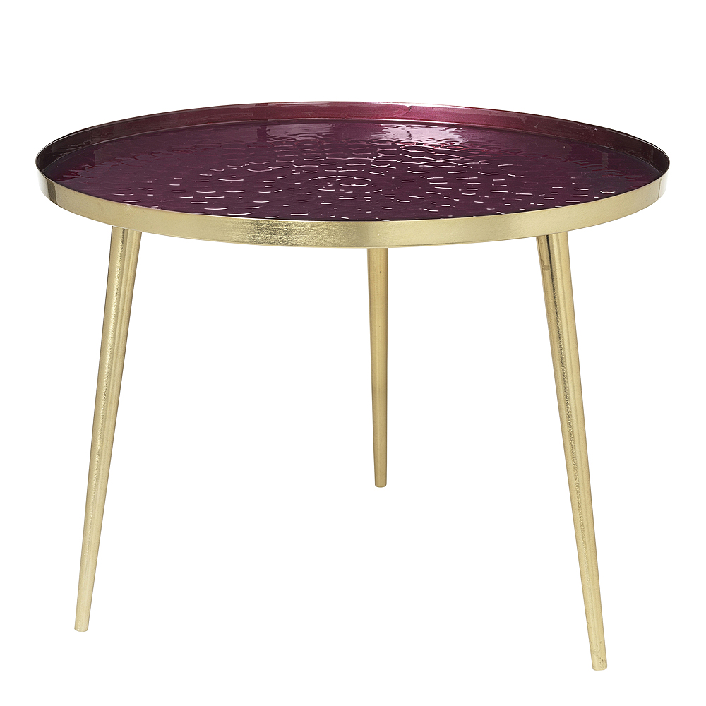 Broste Copenhagen - Jelva Bord 57x42 cm Mässing/Röd