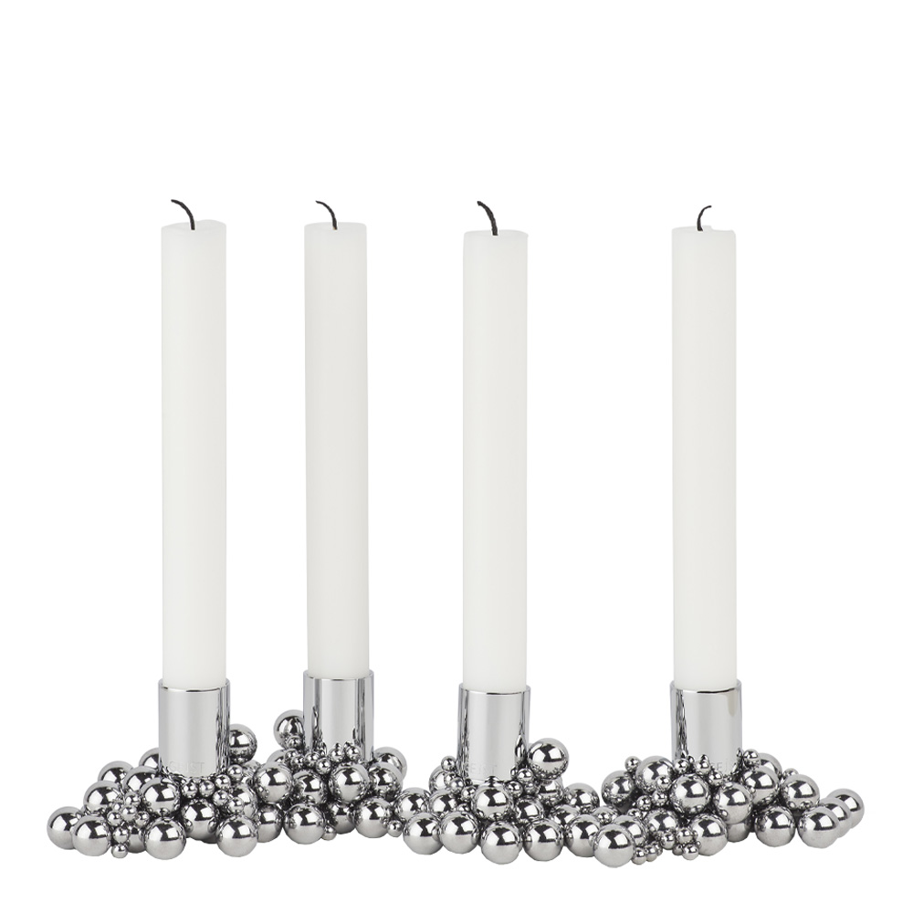 Gejst - Molekyl Ljusstake Magnetkulor 43 cm 4-pack Krom