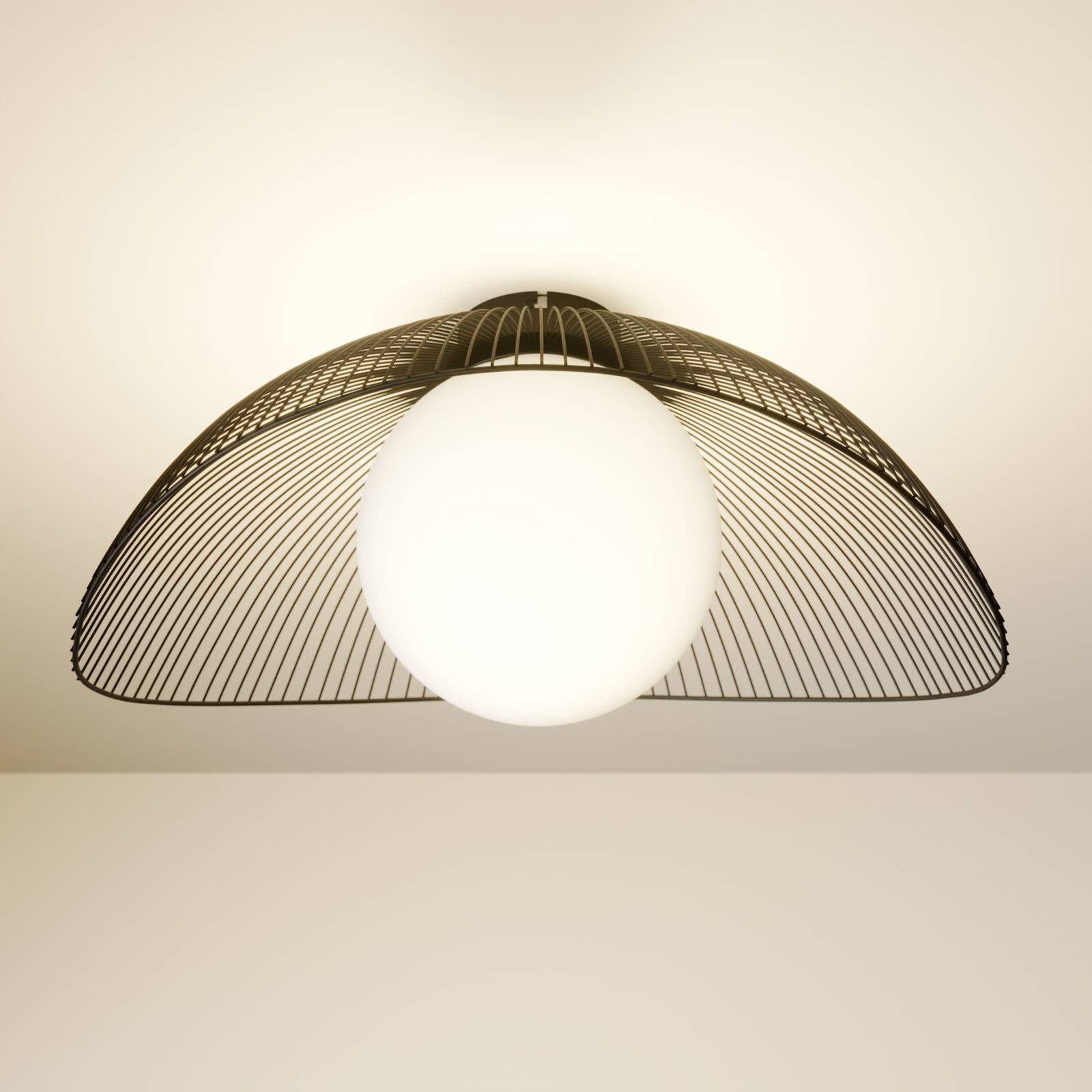 Lindby Fabronia taklampa, galler, glasglob