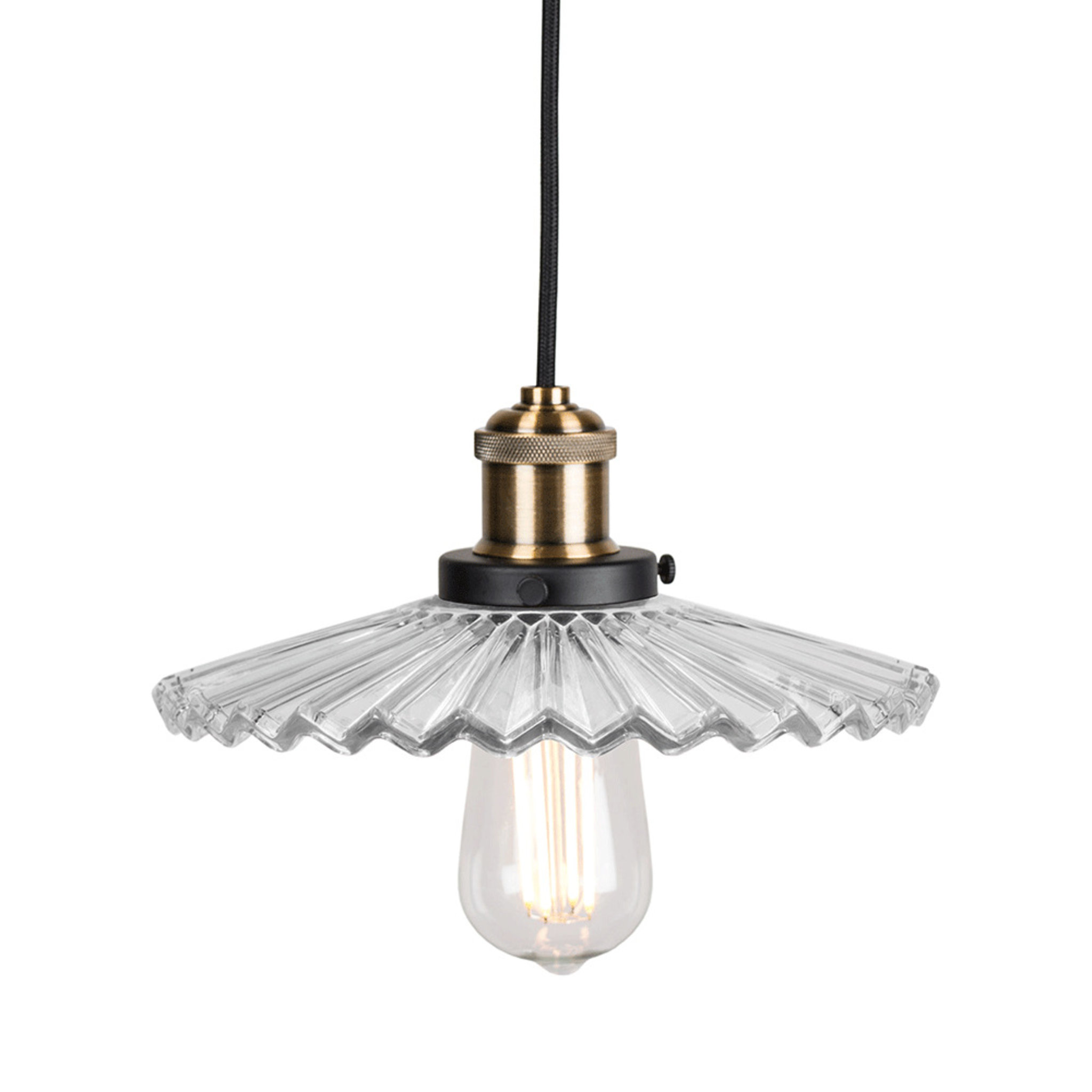 Taklampa Pendel Mini Cobbler, klar, 25X13