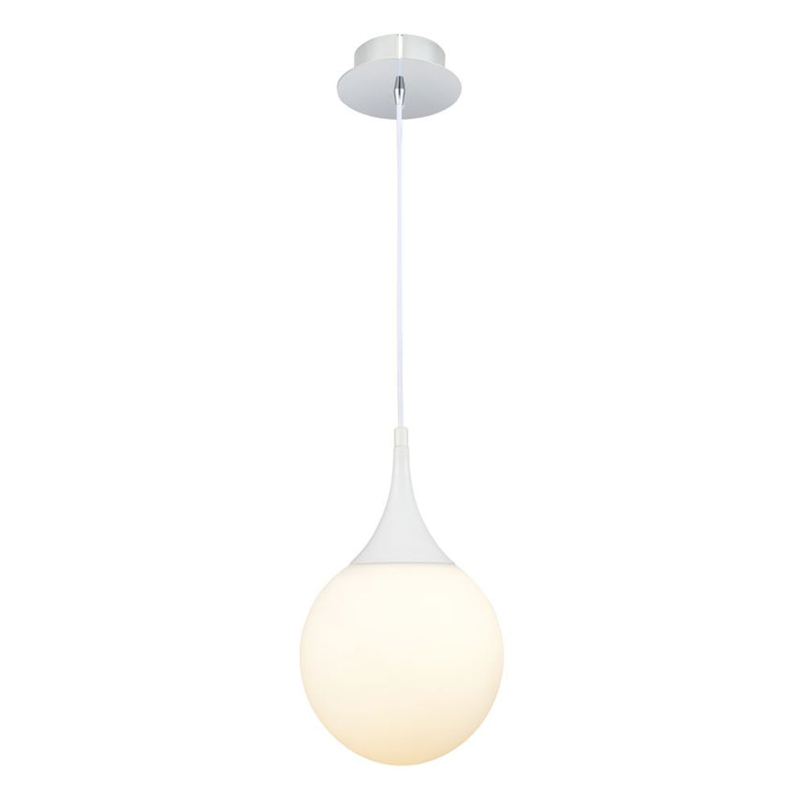 Snövit hänglampa Dewdrop – 20 cm
