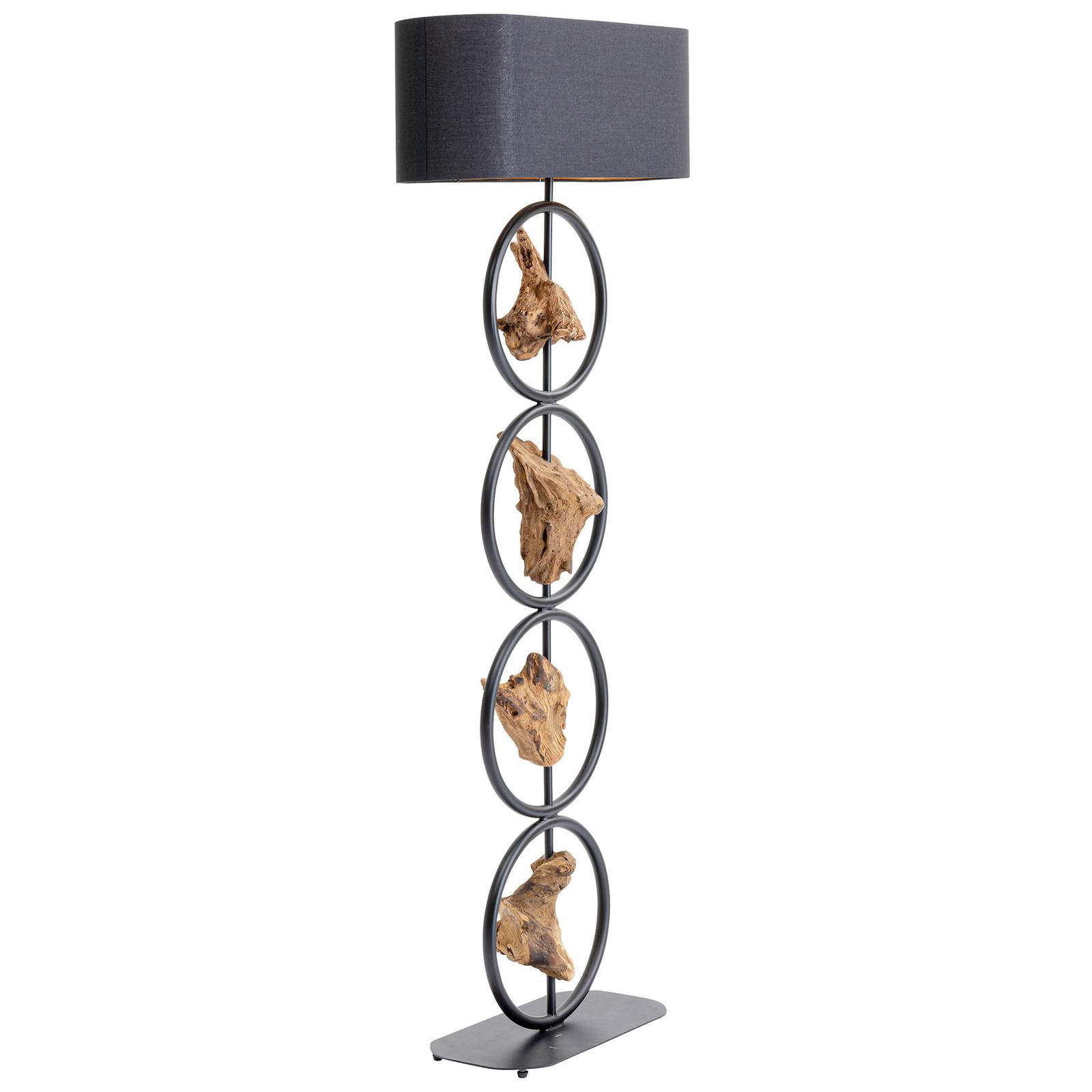 KARE Nature Circles golvlampa med träelement