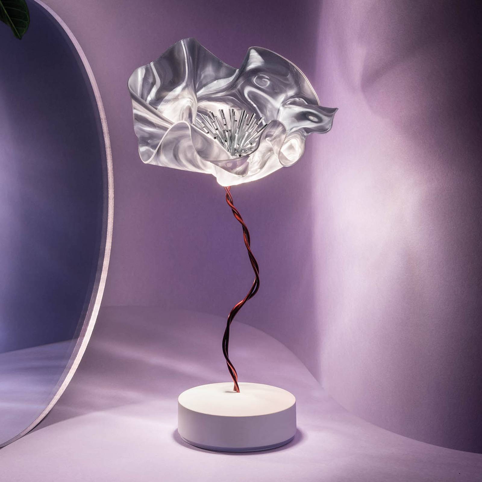 Slamp Lafleur LED-bordslampa, batteri, prisma