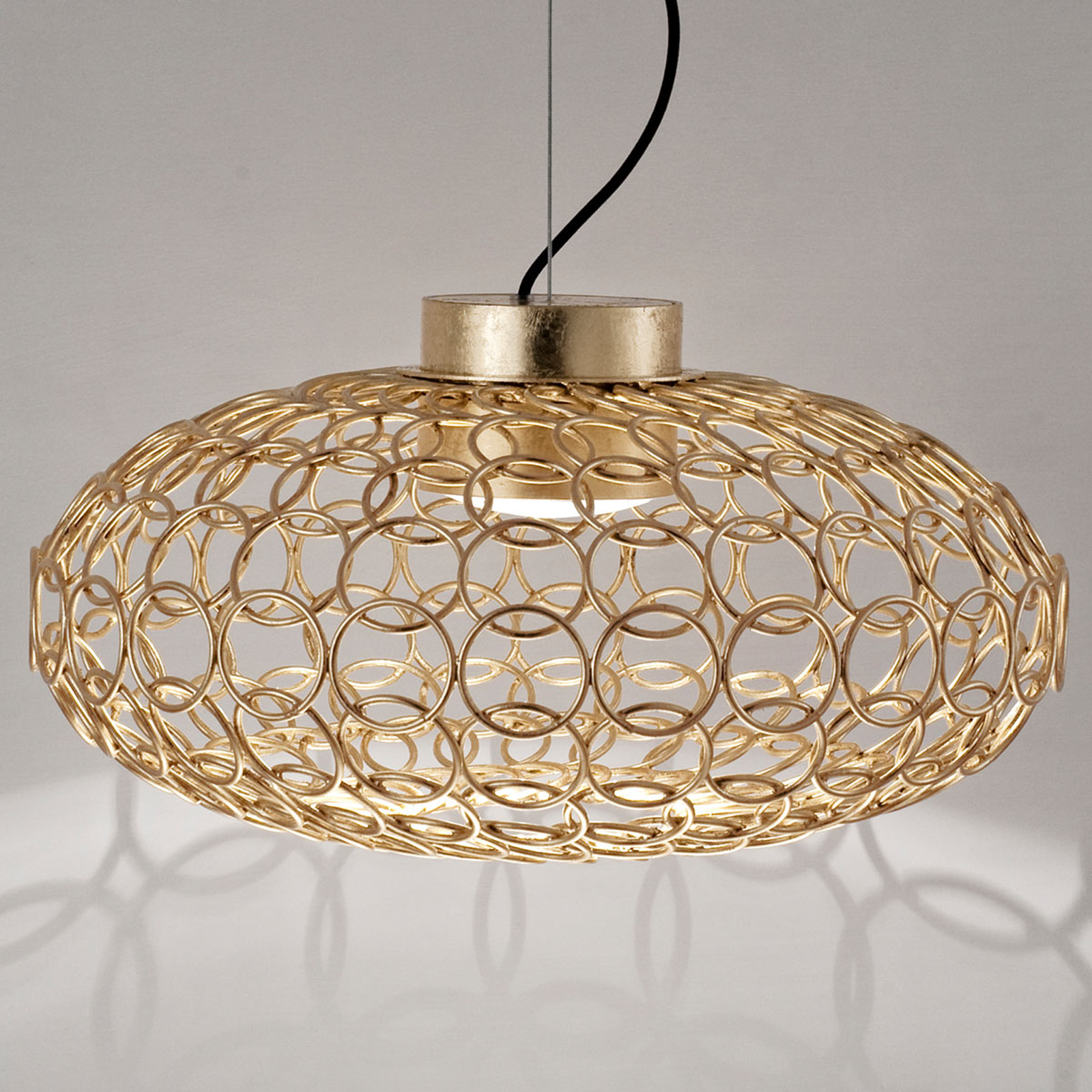 Terzani G. R. A. - oval designerhänglampa, guld
